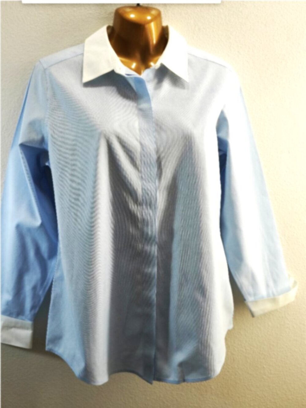 Chico's No Iron Effortless Color Block Kaelyn Blouse size 0 NWTS